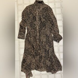 AllSaints Leopard Midi Dress